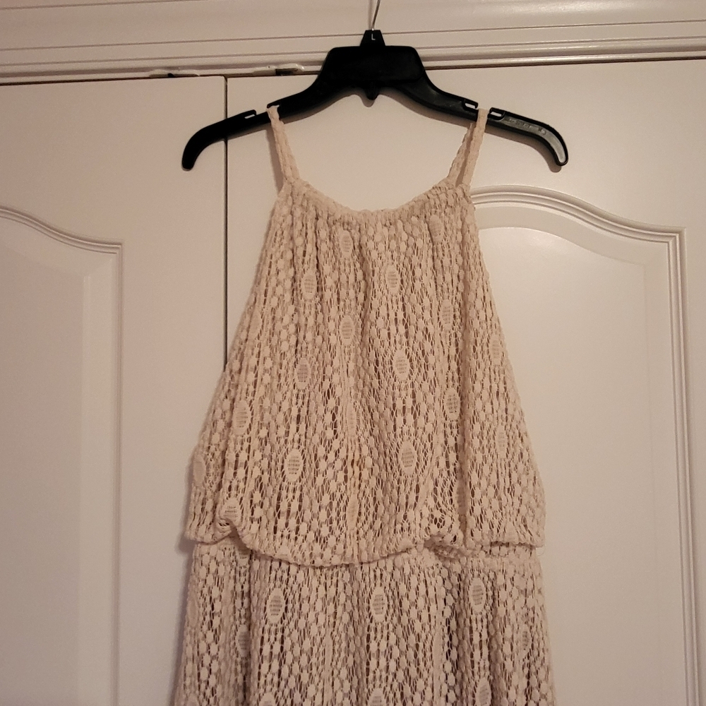 Cream Lace Maxi Dress - Picture 5 of 6